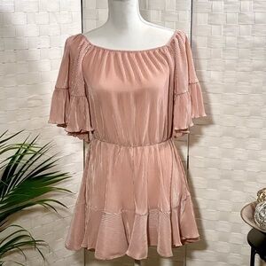 MAUVE pleated romper